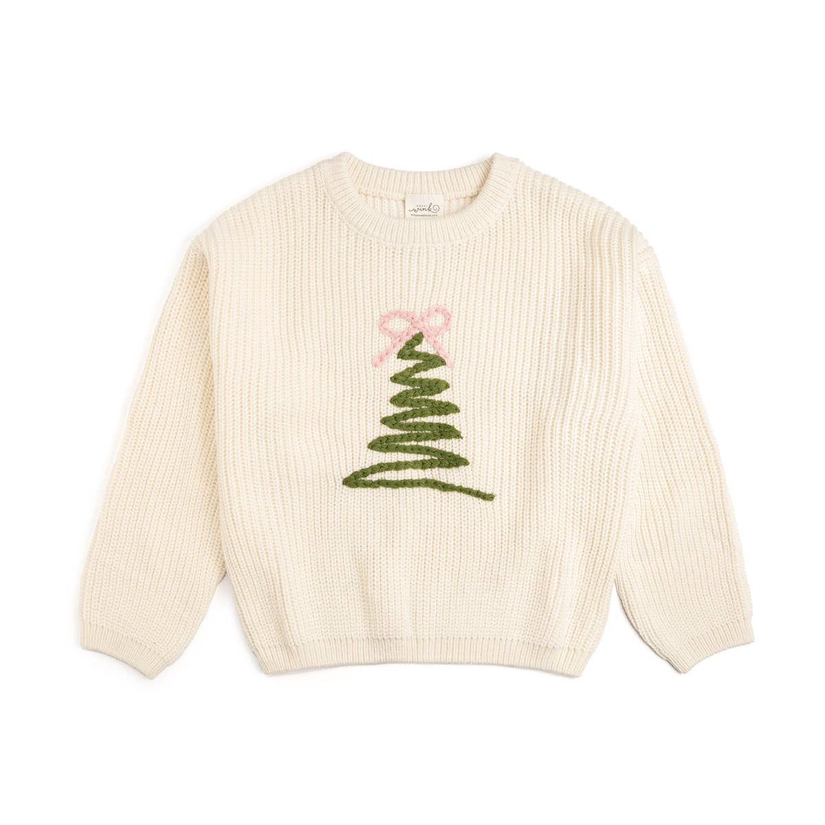 Coquette Christmas Tree Knit Sweater - Kids Clothing Holiday: 4T