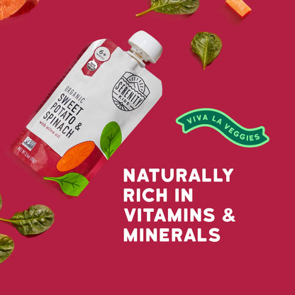 Organic Sweet Potato & Spinach Baby Food Pouch (6 Pouches)