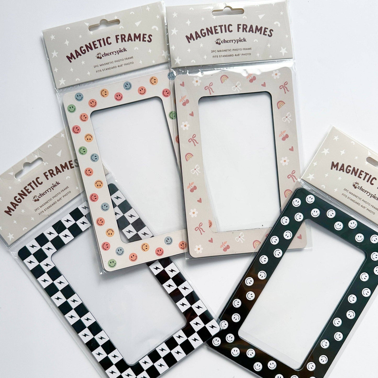 Magnetic Photo Frames (2-Pack): Checkered Bolts