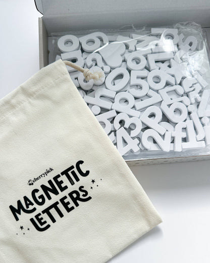Soft Foam Magnetic Letters & Symbols 150pc Set: Milky White