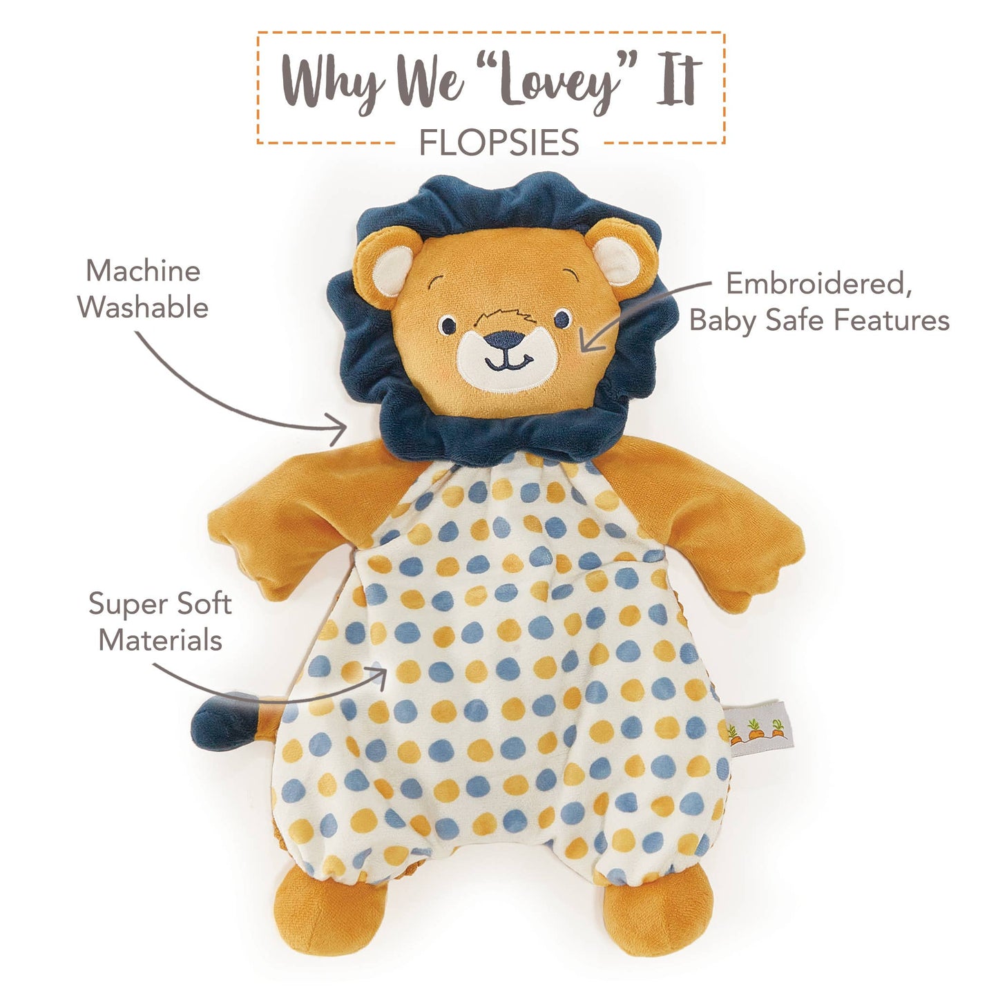 Lenny the Lion Flopsie Baby Lovey