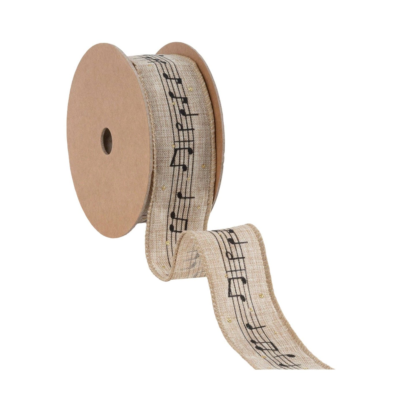 Wired Ribbon with Musical Notes, 10 Yard Spool