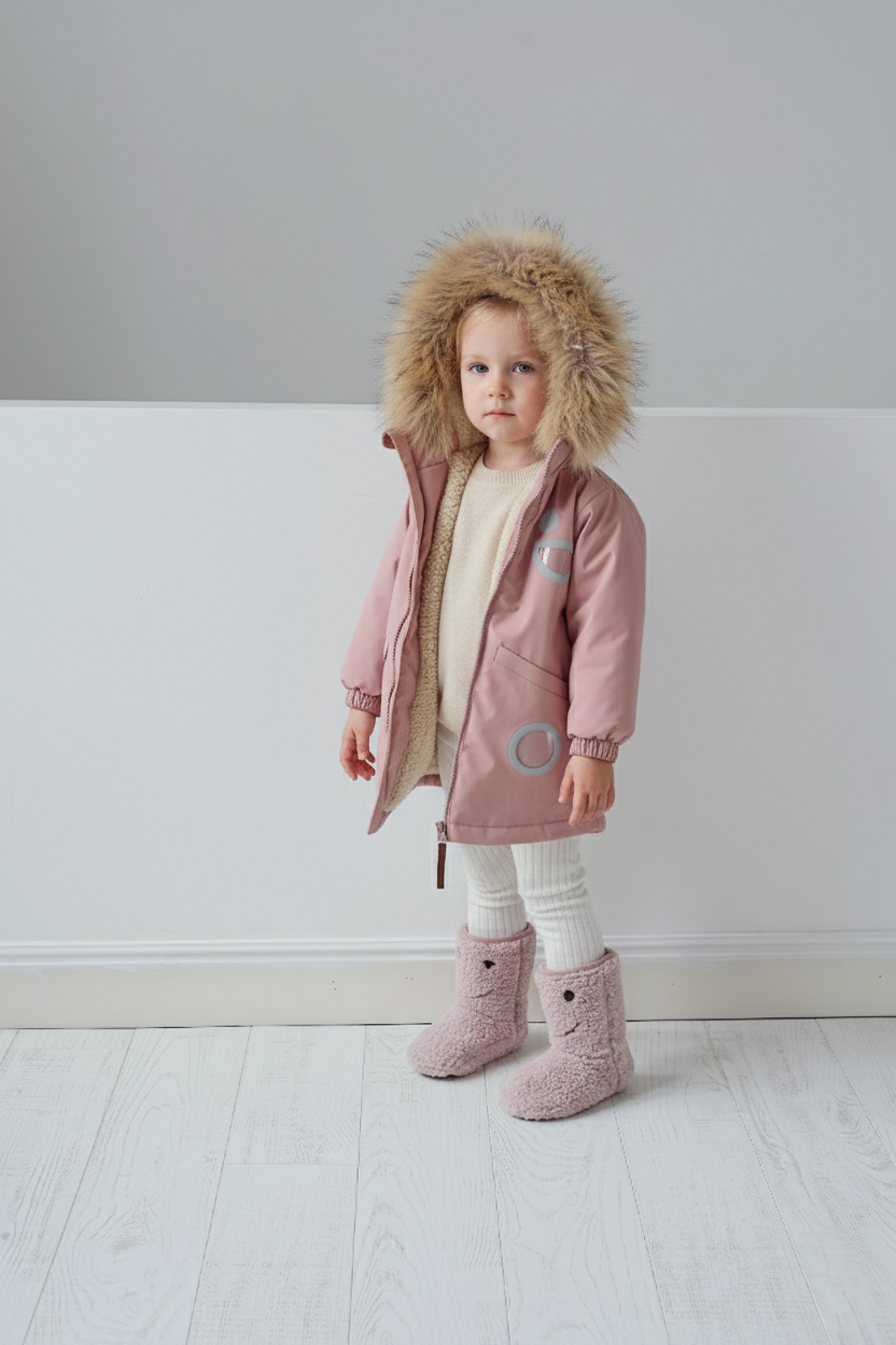 Smile Kids Winter Boot (Rose Bear): 33