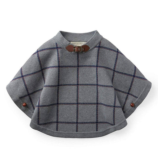 Sweater Cape: Gray Windowpane / X-Small (4)