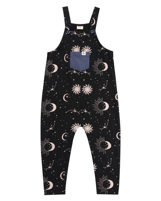 Astrology Dungaree: Black / 6-12 Months