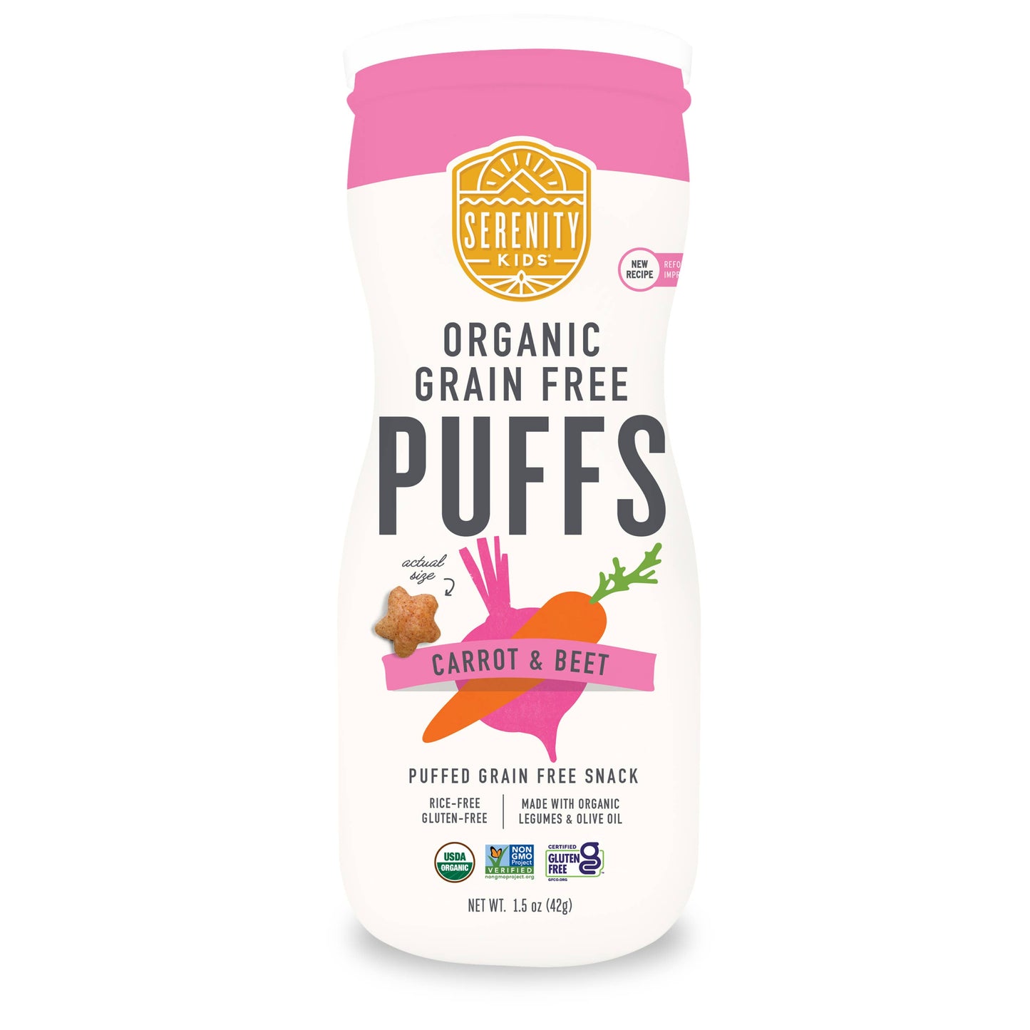 Carrot & Beet Organic Grain Free Puffs (6 Cans)