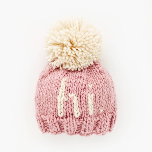 Hi. Rosy Hand Knit Beanie Hat Baby & Kids: S (0-6 months)