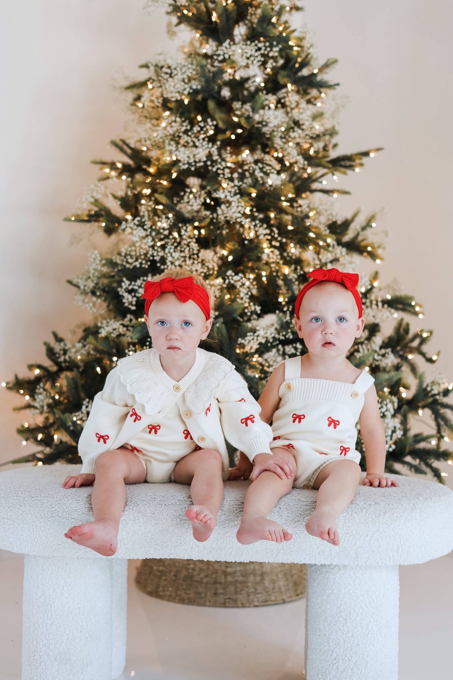 Red Bow Romper: 12-18M