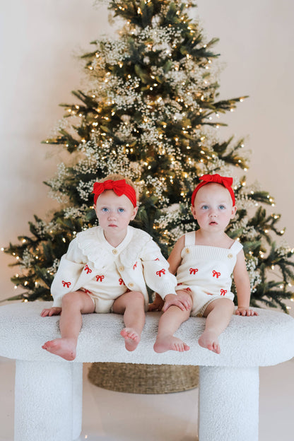 Red Bow Cardigan: 12-18 month