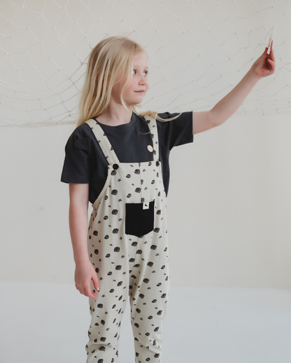 3D Bear Print Black T-Shirt: Ink / 3-4 Years