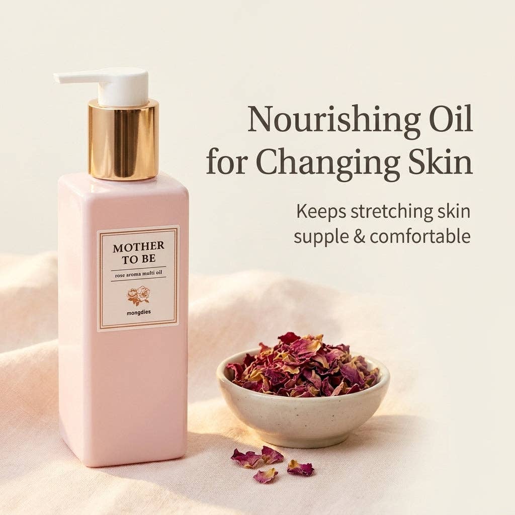 Mother To Be Rose Aroma Multi Oil 200ml | Nourishing Maternity Body Oil | Made in Korea