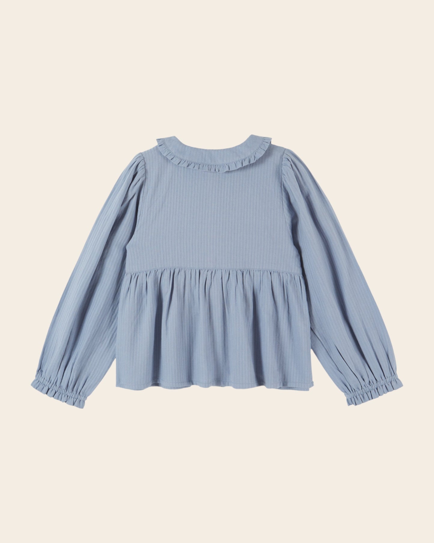 Blouse - Smocked Blue Cherries
