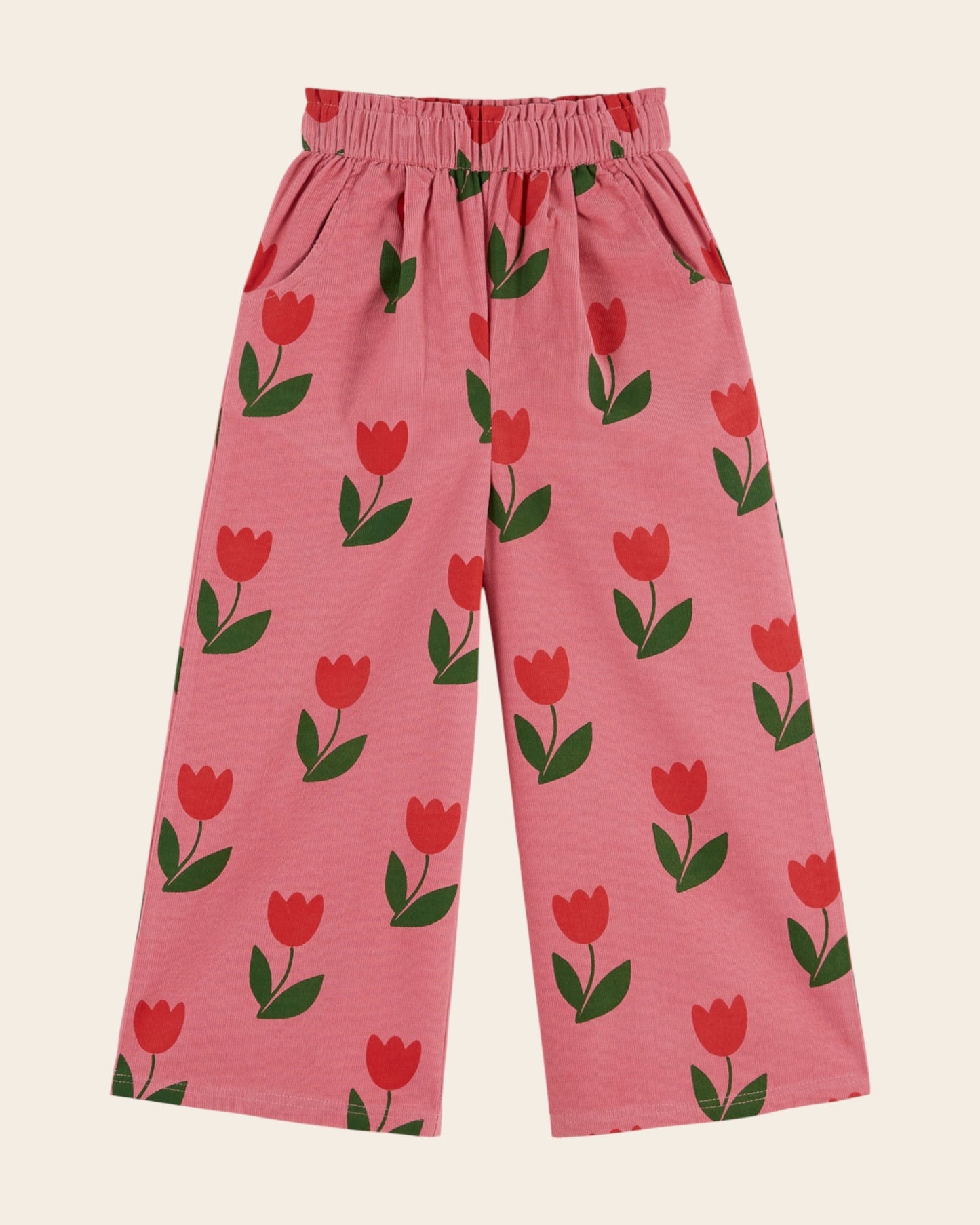 Trousers - Pink Tulip Corduroy Velvet