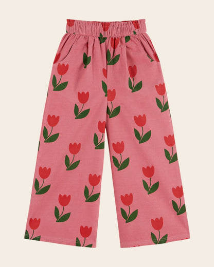 Trousers - Pink Tulip Corduroy Velvet