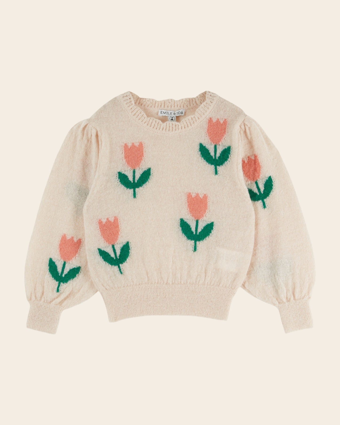 Sweater - Pink Tulip Intarsia