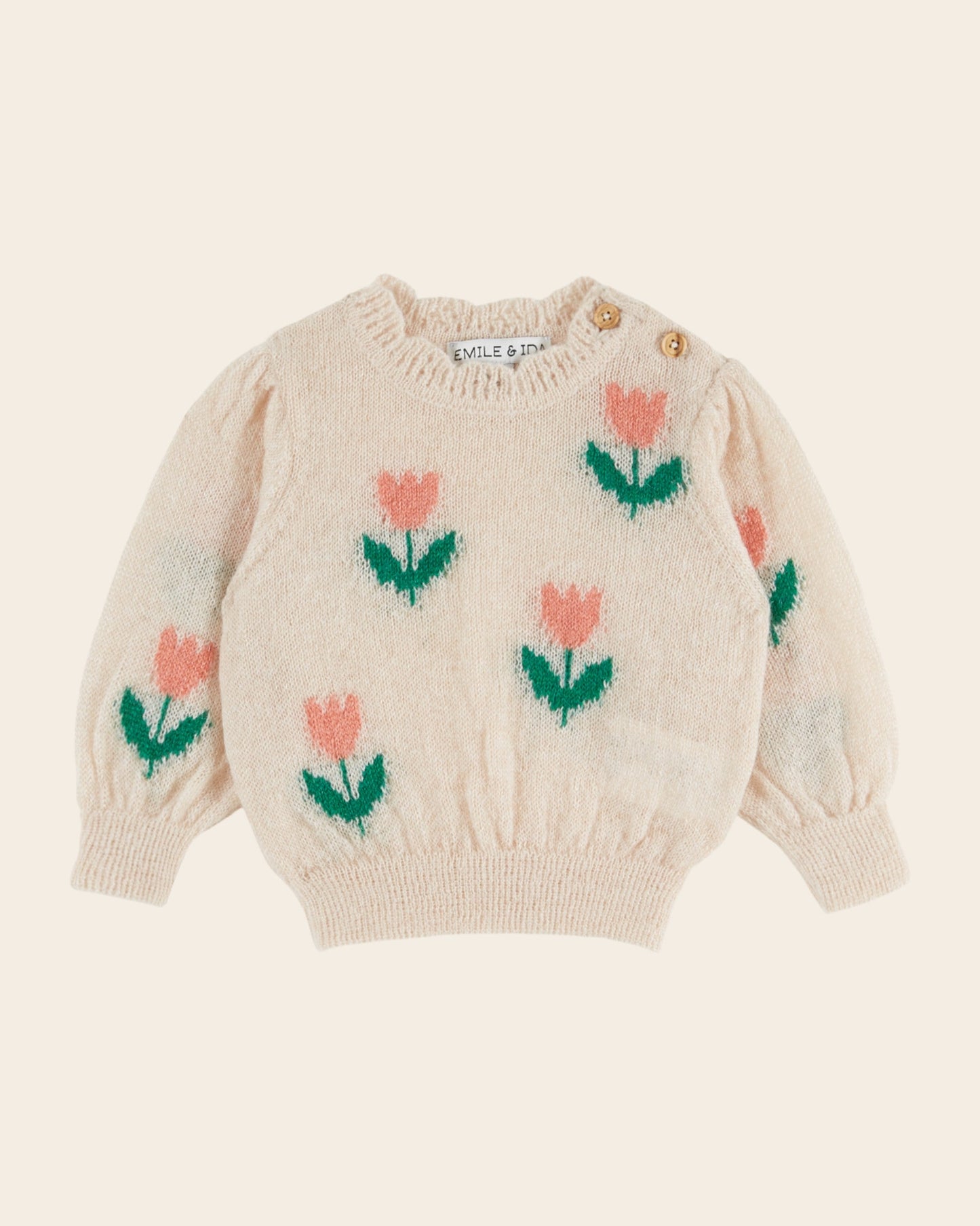 Sweater - Pink Tulip Intarsia