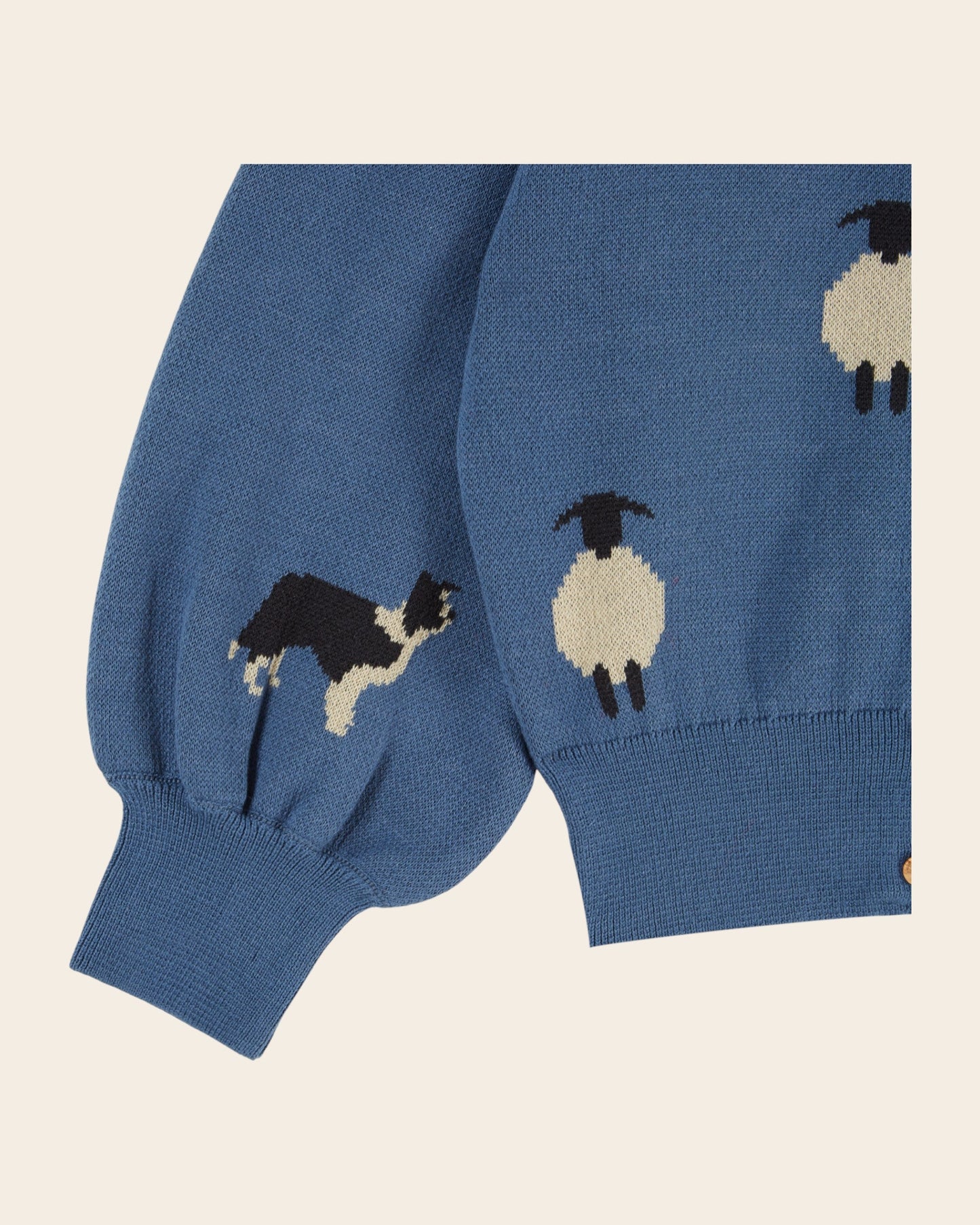 Cardigan - Blue Sheep Jacquard