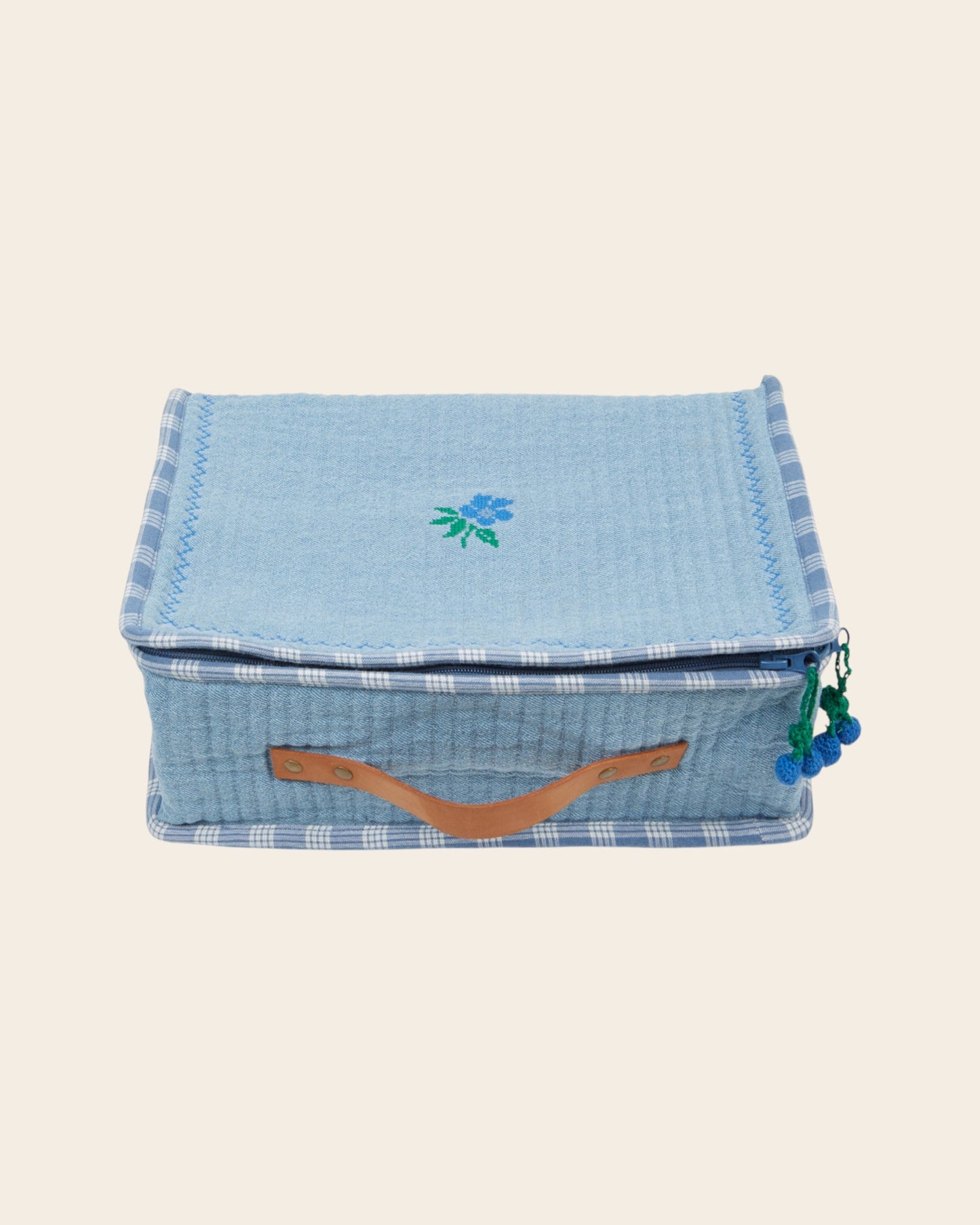 Suitcase - Quilted Blue