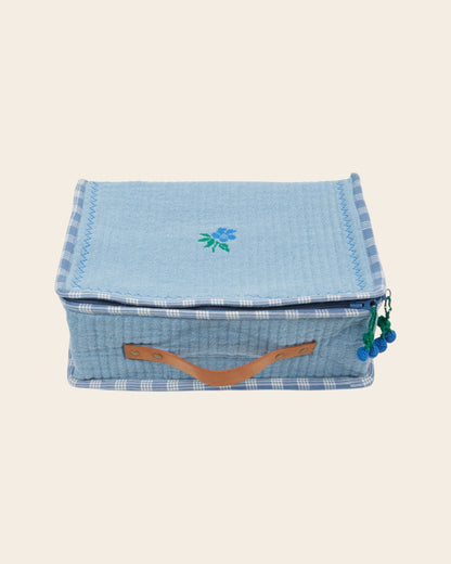 Suitcase - Quilted Blue