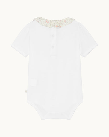 Ana Athena Ruffle Collar Short Sleeve Onesie