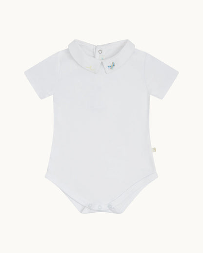 AIRPLANE - EMBROIDERED COLLAR ONESIE