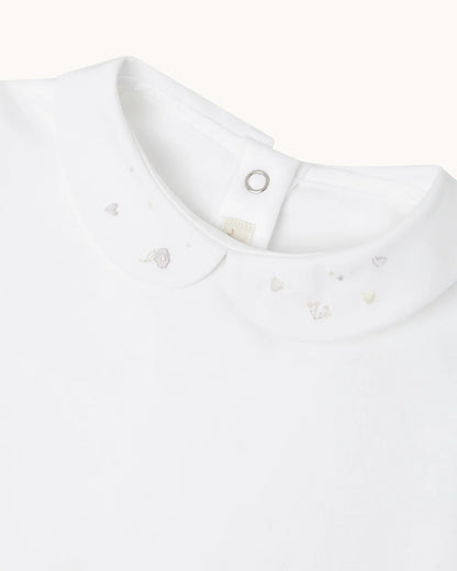 BANKS LONG ATHENA EMBROIDERED COLLAR ONESIE