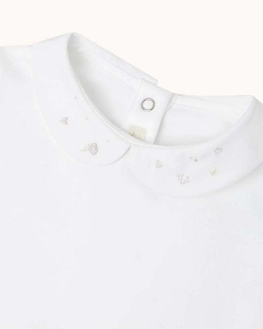 BANKS LONG ATHENA EMBROIDERED COLLAR ONESIE