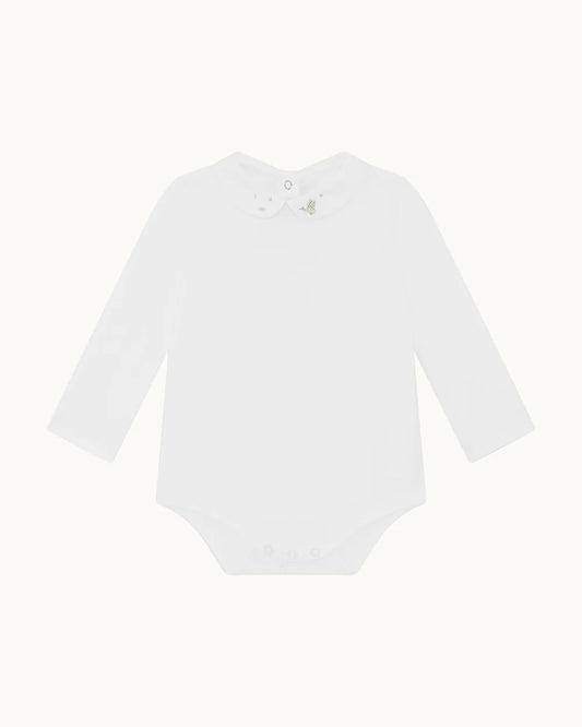 BANKS LONG GOOSE EMBROIDERED COLLAR ONESIE