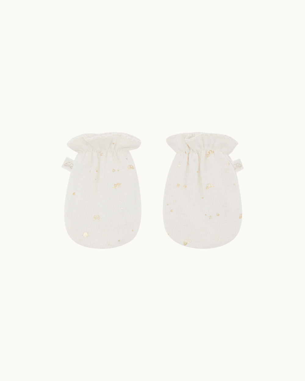 Bay Star & Crown Hat, Mittens & Bib Set - Natural