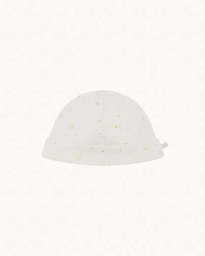Bay Star & Crown Hat, Mittens & Bib Set - Natural