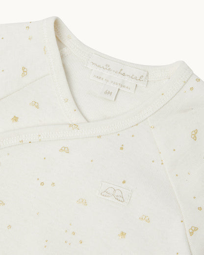 Bertie Star & Crown Onesie - Natural