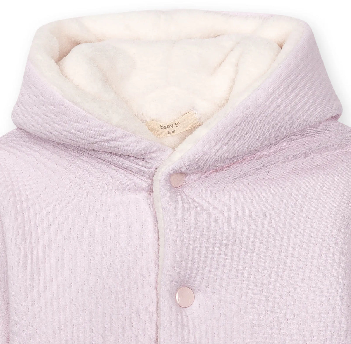 Jacquard Hooded Jacket - Pink