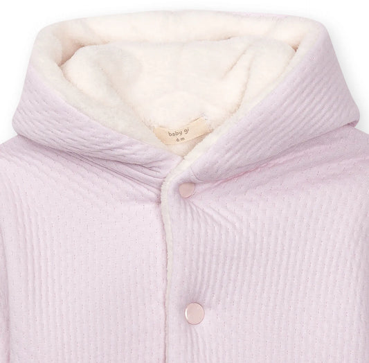 Jacquard Hooded Jacket - Pink