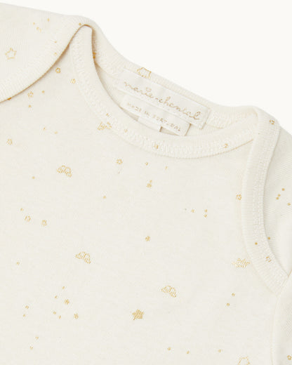 Brooklyn Star & Crown Romper - Natural