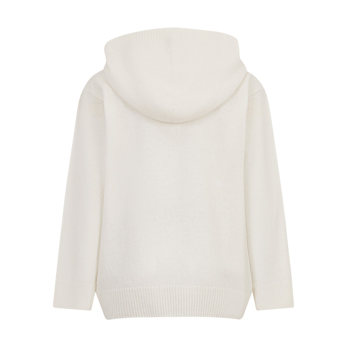 Boy Long Sleeves Knit Hoodie With Text Logo