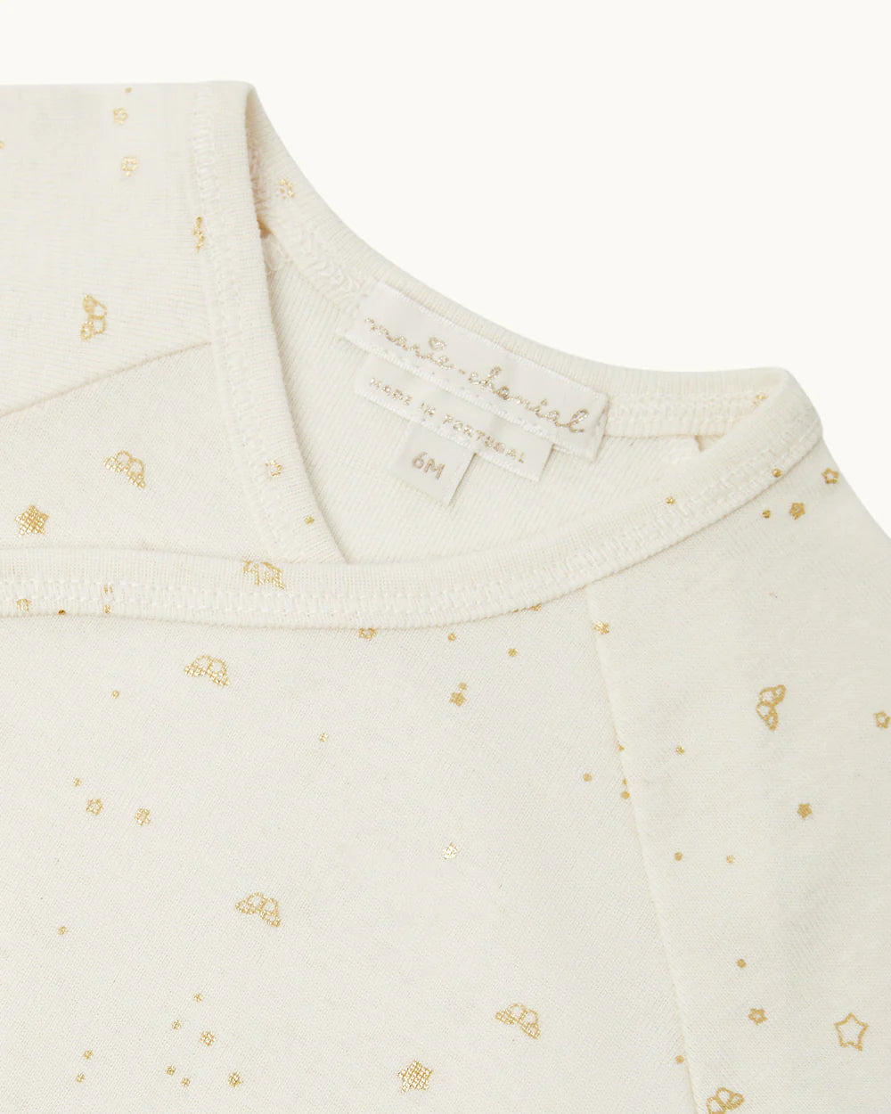Bellamy Star & Crown Onesie - Natural