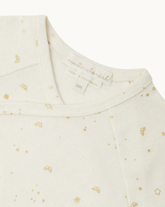 Bellamy Star & Crown Onesie - Natural
