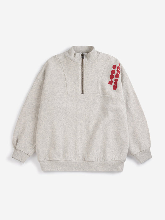 Bobo Choses Bolder half zipped sweatshirt - Grey