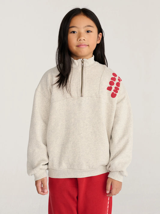 Bobo Choses Bolder half zipped sweatshirt - Grey