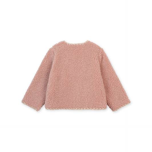 Casual Faux Fur Jacket - Dusty Rose