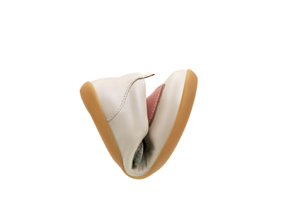 Kid Mary Janes Heart - Antique White/ Pink Lake/ Metalic Salmon