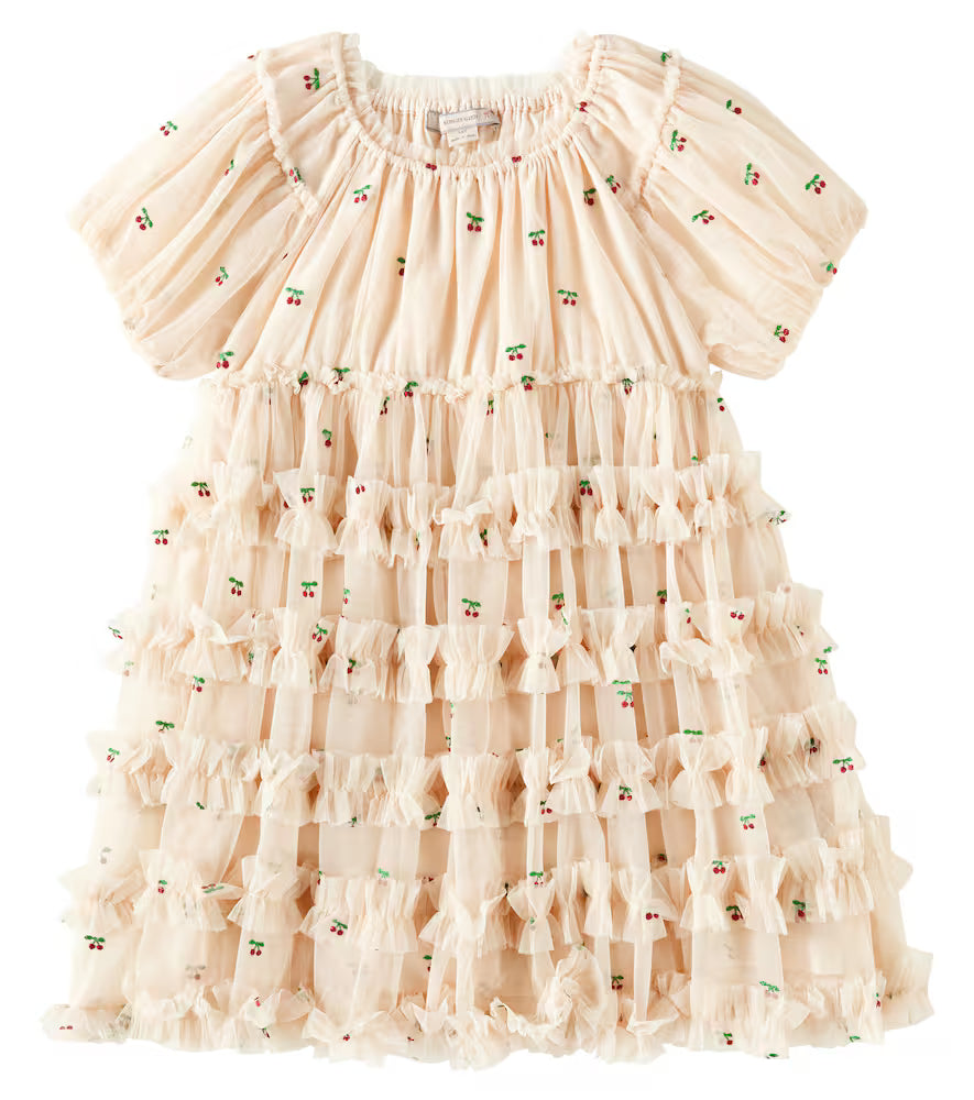 Carli Sequined Tulle Dress - Yellow