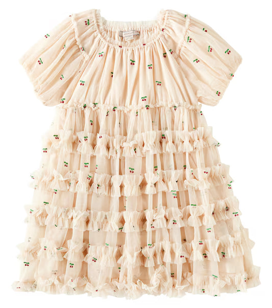 Carli Sequined Tulle Dress - Yellow