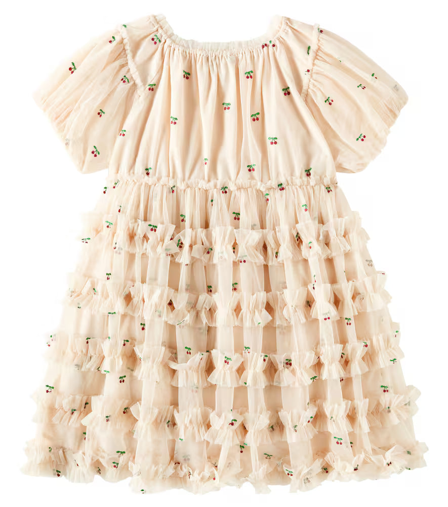 Carli Sequined Tulle Dress - Yellow