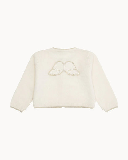 Cassandra Cashmere Angel Wing™ Cardigan - Ivory