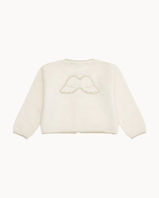 Cassandra Cashmere Angel Wing™ Cardigan - Ivory