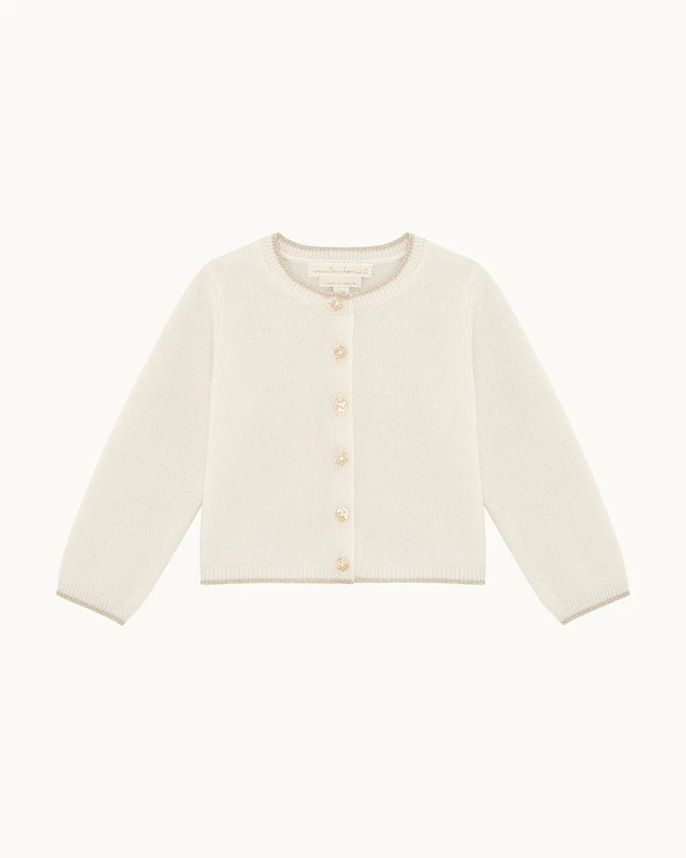 Cassandra Cashmere Angel Wing™ Cardigan - Ivory