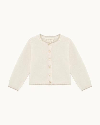 Cassandra Cashmere Angel Wing™ Cardigan - Ivory