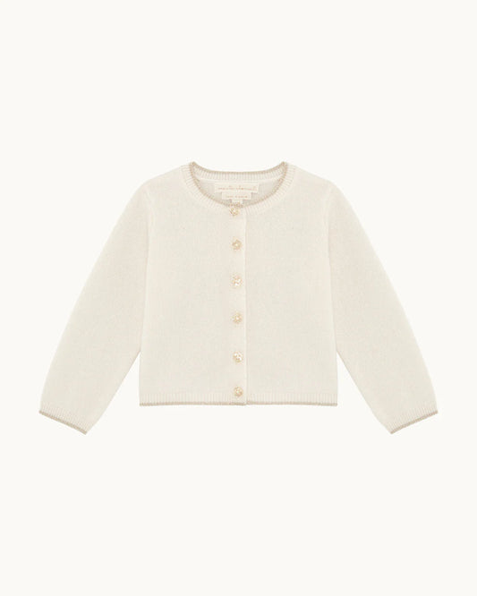 Cassandra Cashmere Angel Wing™ Cardigan - Ivory