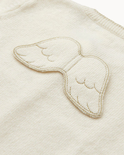 Cassandra Cashmere Angel Wing™ Cardigan - Ivory
